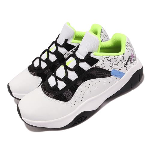 Nike 籃球鞋 Air Jordan 11 CMFT Low GS 女鞋 喬丹 11代設計靈感 避震 包覆 大童 白 黑 DM3397-100
