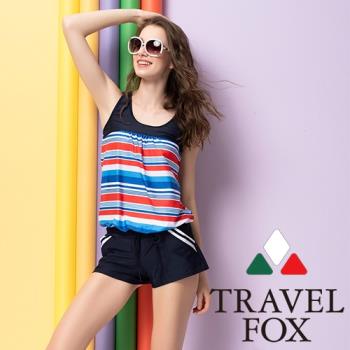 夏之戀TRAVEL FOX 大女連身褲二件式C20707-加大