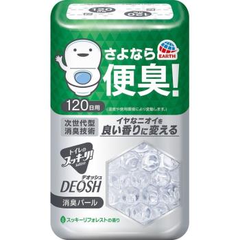 日本【白元】廁所清爽 DEOSH除臭精球230克(清新森林香)