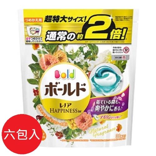 日本版 P&G 2020最新版 第五代 2倍超強濃縮洗衣膠球 補充包(30顆入)-限定版杏花清香-6包入