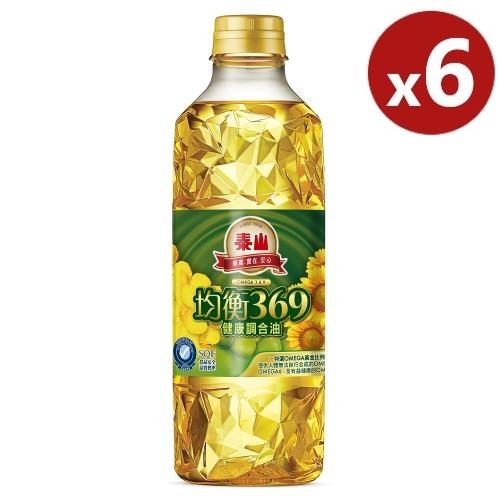泰山 均衡369健康調合油 1L/瓶(6入組)