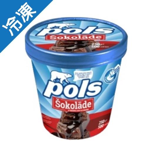 POLS特濃黑巧克力脆片冰淇淋250G【愛買冷凍】