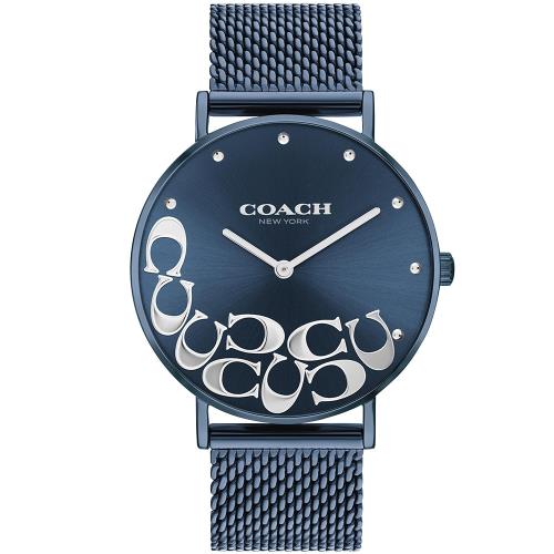 COACH LOGO C 米蘭帶腕錶/藍/36mm/CO14503824
