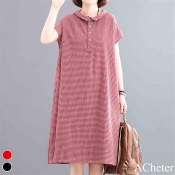 【ACheter】日本北海道旅風棉麻寬鬆洋裝#j#109881