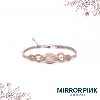 【MIRROR 皇宣緣】淡雅優美翡翠蠟線手鍊