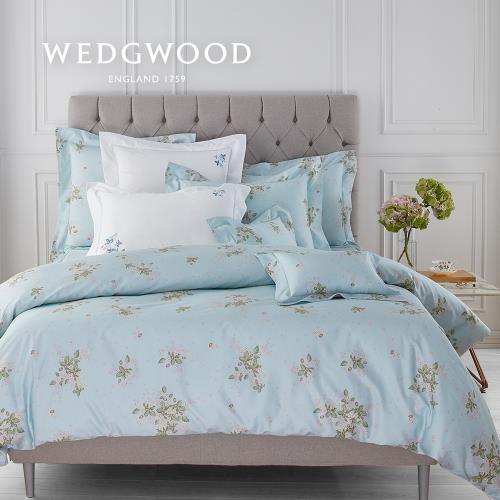 【WEDGWOOD】英倫野莓埃及棉印花四件式床組-雙人