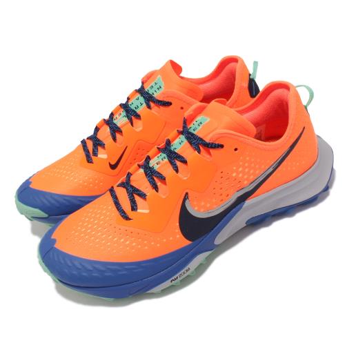 Nike 慢跑鞋 Zoom Terra Kiger 7 男鞋 越野 路跑 氣墊 避震 React科技 橘 藍 CW6062-800 [ACS 跨運動]
