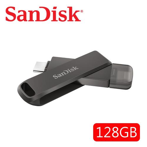SanDisk 128G隨身碟 iXpand Flash Drive Luxe雙用隨身碟 (雙介面/OTG/for iPhone and iPad)