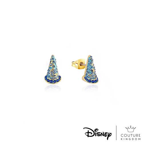 Disney Jewellery - Couture Kingdom 迪士尼 米奇幻想曲魔法師學徒系列水晶巫師帽鍍14K金耳釘