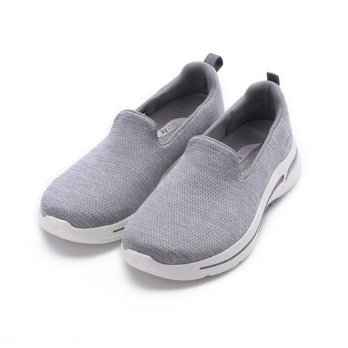 SKECHERS 健走系列 GO WALK ARCH FIT 寬楦套式休閒鞋 淺灰 124480WGRY 女鞋