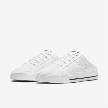 Nike 休閒鞋 Court Legacy Mule 女鞋 基本款 輕便 半包拖 套腳 帆布 穿搭 白 黑 DB3970-100 [ACS 跨運動]