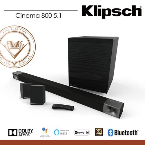 【Klipsch】Cinema 800 SoundBar+Surround 3 (5.1聲道劇院組)