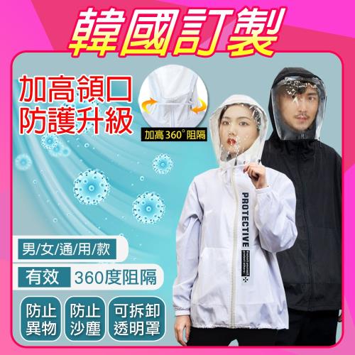 【韓國K.W.】韓製品加高領口防護升級防護外套（面罩可拆）S~XL二款可選