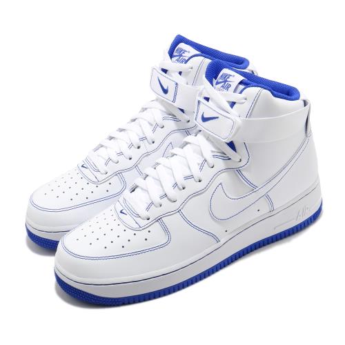 Nike 休閒鞋 Air Force 1 High 男鞋 經典款 皮革 質感 簡約 球鞋 穿搭 白 藍 CV1753101 [ACS 跨運動]