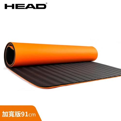HEAD海德 91cm加寬版 12mm瑜珈墊POE 台灣製 運動墊 戶外地墊 加厚防滑 有氧健身運動 專業YOGA用品|瑜伽墊