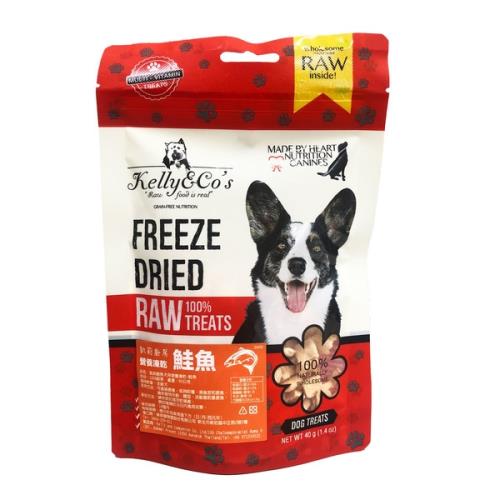 凱莉廚房 犬用營養凍乾-鮭魚40G_(狗零食 挑嘴狗) 
