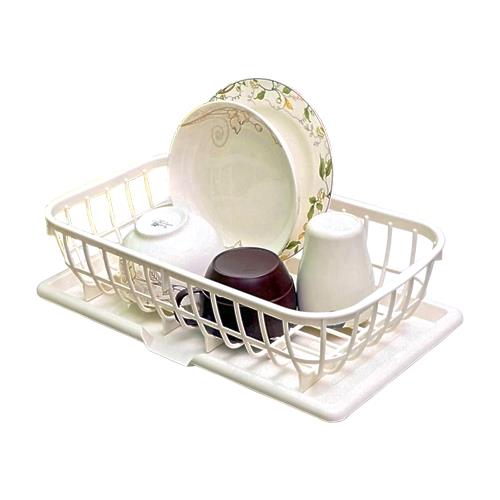 日本製造SANADA  標準型食器瀝水收納籃(附盤)2件組