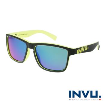【INVU】瑞士個性運動感偏光太陽眼鏡(黃) A2112B