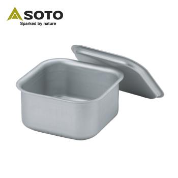 日本SOTO 極簡方型露營鍋ST-3108 厚鋁煮飯神器