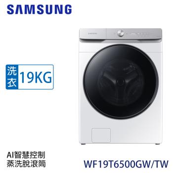 加碼送★回函送★ SAMSUNG三星 19KG變頻蒸洗脫滾筒洗衣機 WF19T6500GW