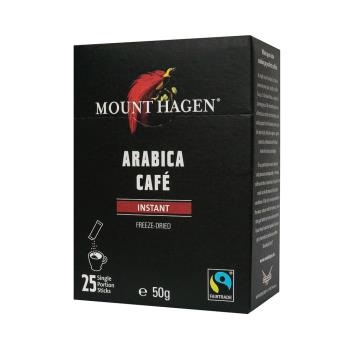 【Mount Hagen】德國進口 公平貿易即溶咖啡粉2盒優惠組(2g x 25 x 2盒)