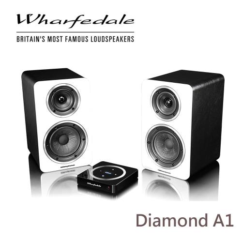 WHARFEDALE 英國 Diamond A1 - 5.8G超高頻無線傳輸 書架揚聲器 黑色/白色 (一對含控制盒) 無線傳輸 書架喇叭 公司貨