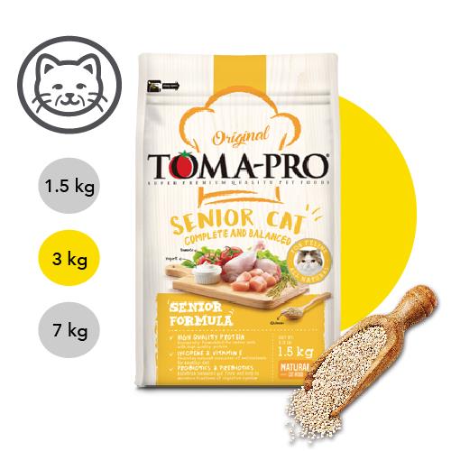 優格 經典系列-高齡貓雞肉+米(高纖低脂配方) 3公斤(貓飼料) 