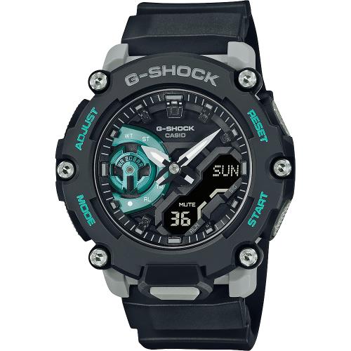 CASIO 卡西歐 G-SHOCK 一起冒險去 碳核心防護構造雙顯計時手錶(GA-2200M-1A)