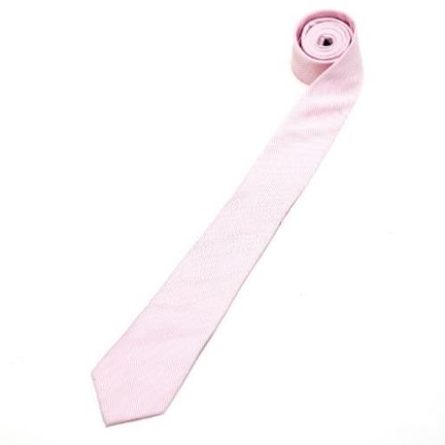 ANG LONG 粉色素面質感領帶
