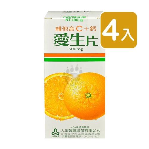 人生製藥渡邊 愛生片 40粒裝 (4入) 維他命C+鈣