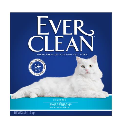 EverClean 藍鑽  雙重活性碳低過敏結塊貓砂25lb_(美規)