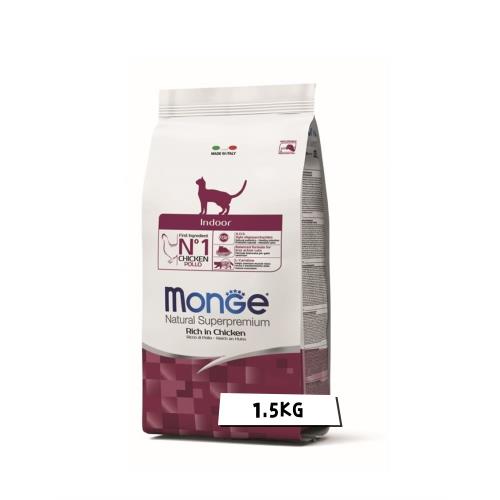 Monge瑪恩吉  天然全能 室內成貓配方(雞肉1.5kg) MN39001_(貓飼料)  效期：20260702