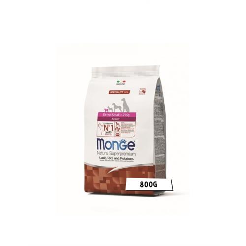 Monge瑪恩吉 天然呵護 迷你成犬配方(羊肉+米+馬鈴薯  800g)-MN20000_(狗飼料) 