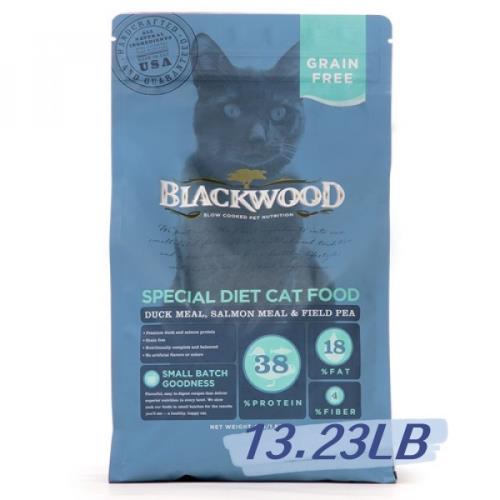 BLACKWOOD 柏萊富 特調無穀 全齡貓配方(鴨肉+鮭魚+豌豆)6KG - BL88613_(貓飼料)