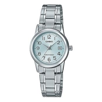 【CASIO 卡西歐】簡約指標女錶 不鏽鋼錶帶 生活防水 礦物玻璃(LTP-V002D-2B)