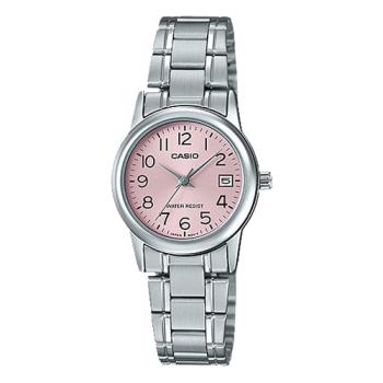 【CASIO 卡西歐】簡約指針女錶 不鏽鋼錶帶 生活防水 礦物玻璃(LTP-V002D-4B)