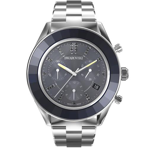 SWAROVSKI 施華洛世奇 Octea Lux Chrono 時尚計時腕錶-5610481-冰川藍