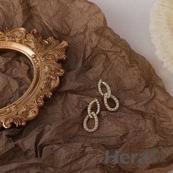 【Hera 赫拉】理智派生活同款水滴形鑲鑽珍珠耳環 H11008132