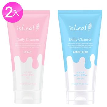 韓國 isLeaf 韓國溫和柔膚潔顏乳-二款可選(胺基酸 珍珠)150g 2入組