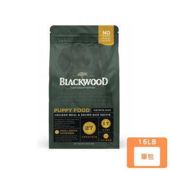 美國BLACKWOOD柏萊富-天然寵糧特調幼犬成長配方(雞肉+糙米)15LB(6.8KG)