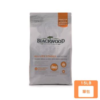 美國BLACKWOOD柏萊富-天然寵糧功能性全齡護膚亮毛配方(羊肉+糙米)15LB(6.8KG)