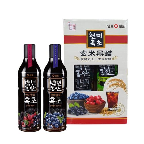 【韓味不二】禮盒-膳府玄米黑醋900mlx2入