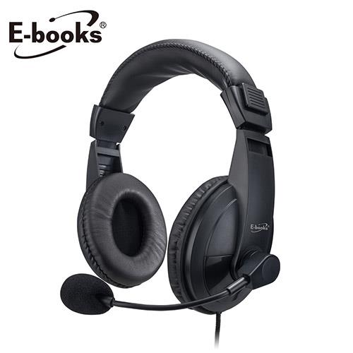 E-books 立體聲頭戴式耳機麥克風SS30【愛買】