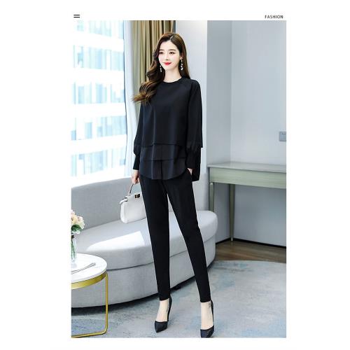 A3 春秋時尚直筒假兩件套裝-預購        