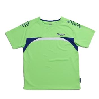 KAPPA義大利型男吸濕排汗速乾彩色圓領衫 螢光綠/科技藍/白A052-0528-4