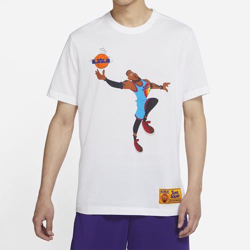NIKE LEBRON X SPACE JAM: A NEW LEGACY 男裝 短袖 籃球 排汗 針織 印花 白【運動世界】DH3832-100