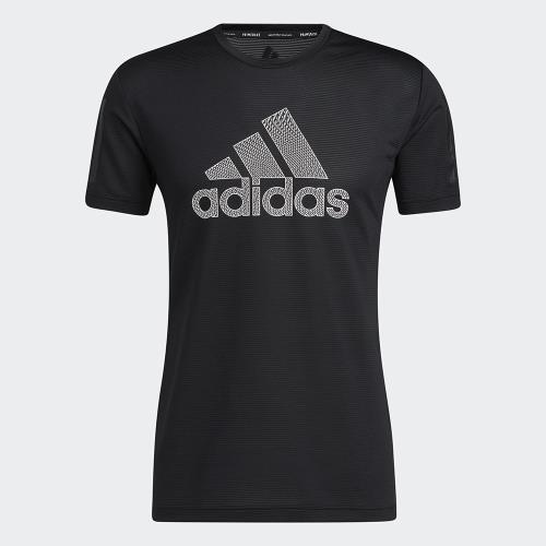 Adidas AEROREADY LOGO 男裝 短袖 T恤 訓練 吸濕排汗 拼接 黑【運動世界】GU0676