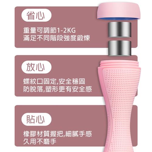 [X-BIKE 晨昌] 可調節1-2KG 2支入 可調節啞鈴/瑜珈啞鈴/健身/美體啞鈴 XFE-Y284
