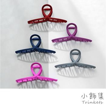 【小飾集】韓國設計交叉線條彩色金屬鯊魚夾 爪夾 髮夾 (6色任選)