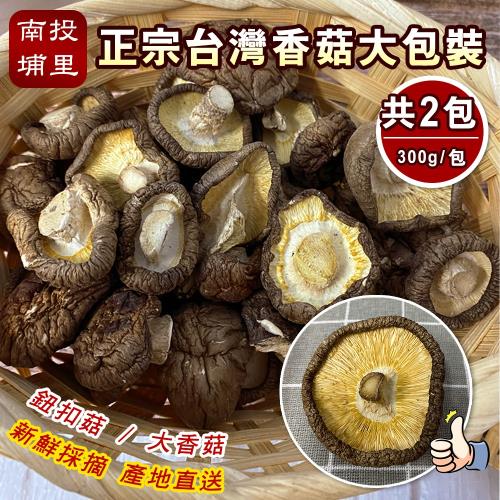 農委會輔導南投埔里正宗台灣香菇大包裝300g-大香菇/鈕扣菇任選2包